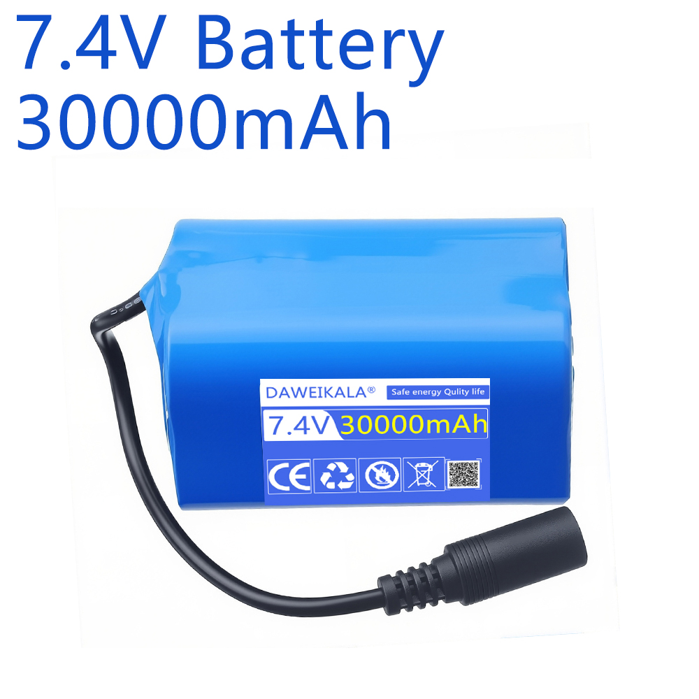 Fish Finder Charger - 7.4V 30000mAh Battery with USB Charger