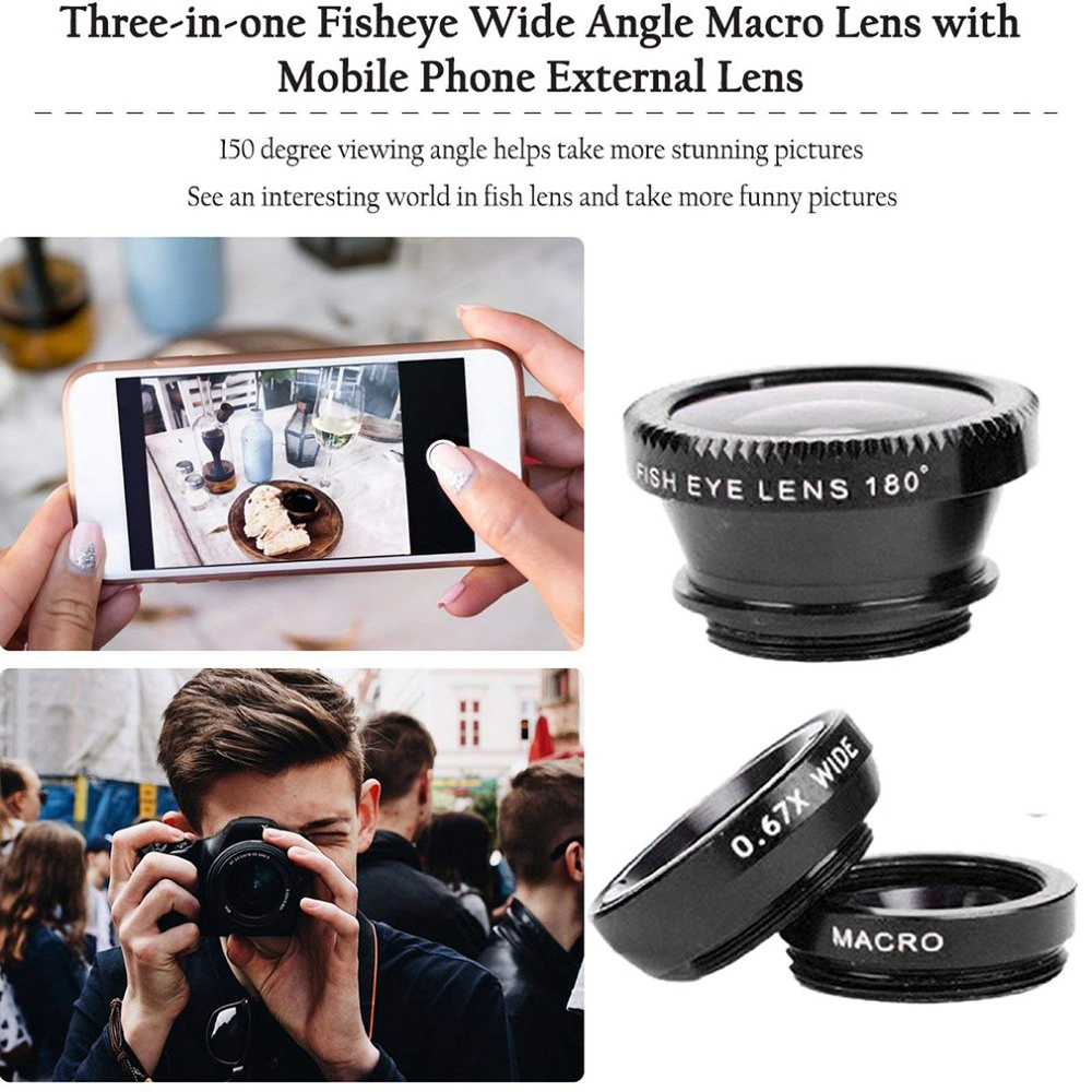 Universal 3 in 1 Fish Eye Lens - đánh giá và giá Fishing Camera
