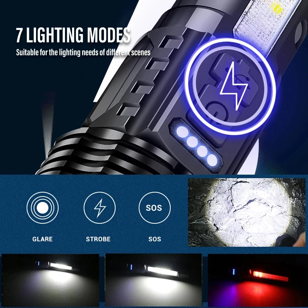 Powerful LED Flashlight Rechar - đánh giá và giá Fishing Light