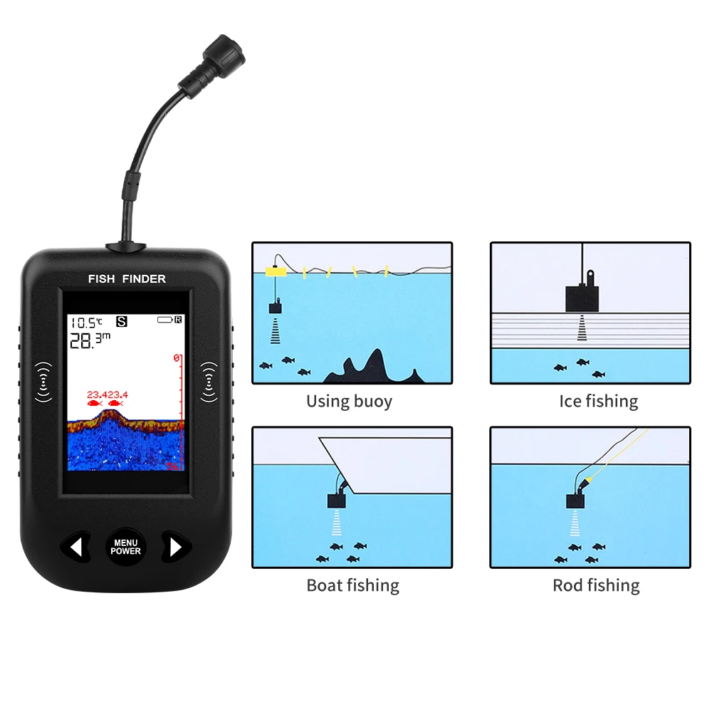Alarm 100M Portable Sonar Fish - đánh giá và giá Fish Finder Cable