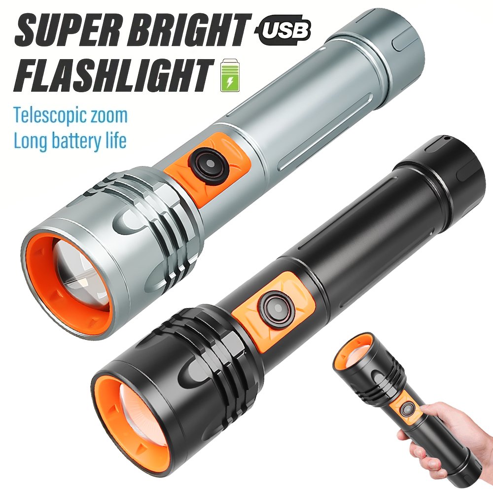 High Power LED Flashlight USB  - đánh giá và giá Fishing Light
