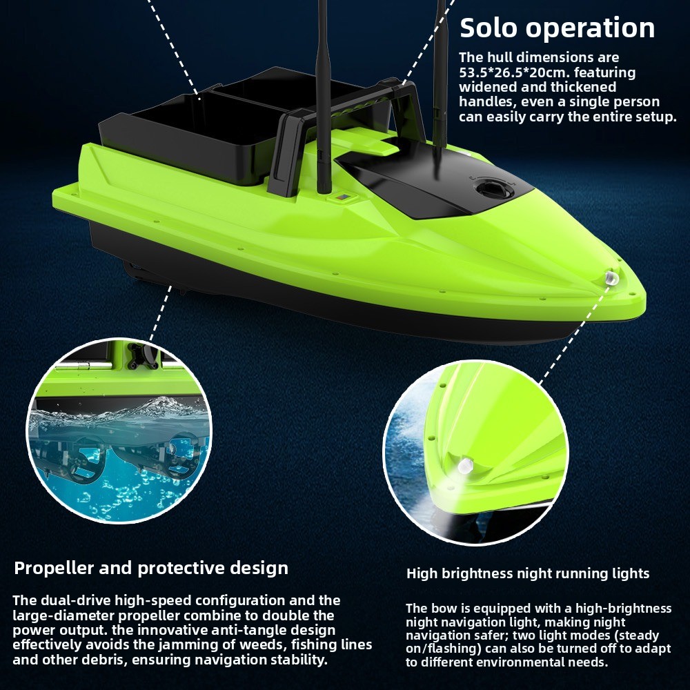 500M RC Fishing Bait Boat Dual - đánh giá và giá Fish Finder Cable