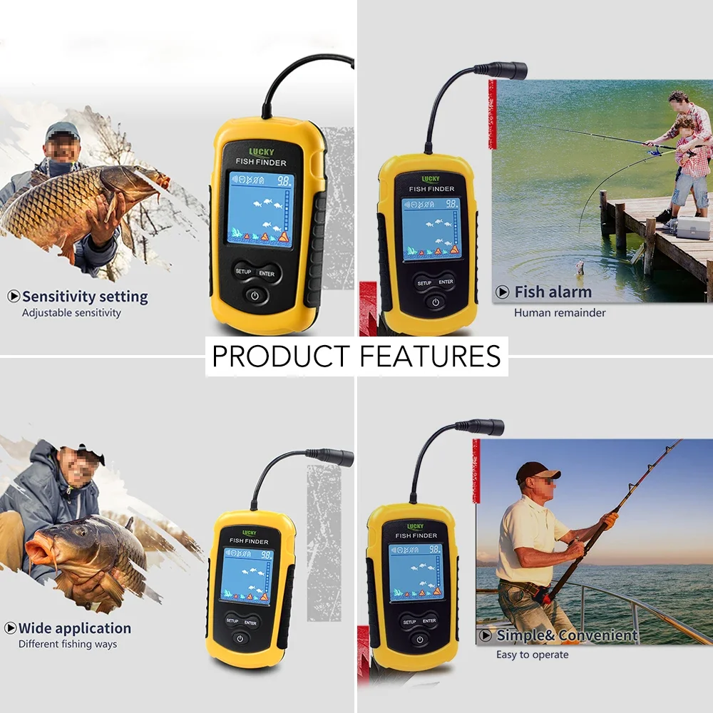 Lucky LCD Color Screen Portabl - đánh giá và giá Fish Finder Portable
