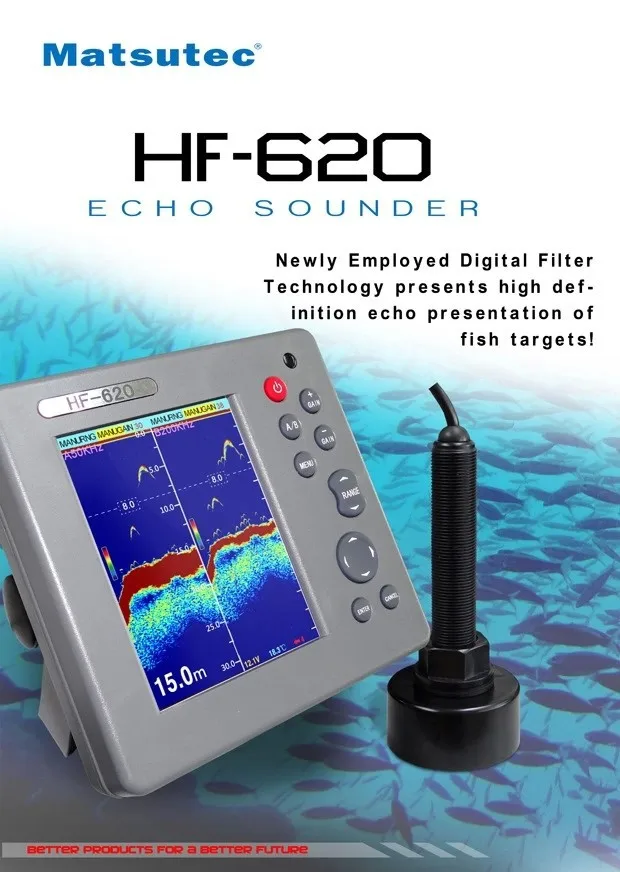 Matsutec HF-620 MARINE COLOR E - đánh giá và giá Fish Finder Charger