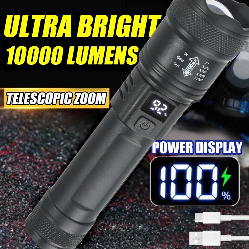 9900LM Powerful LED Flashlight - đánh giá và giá Fish Finder Battery