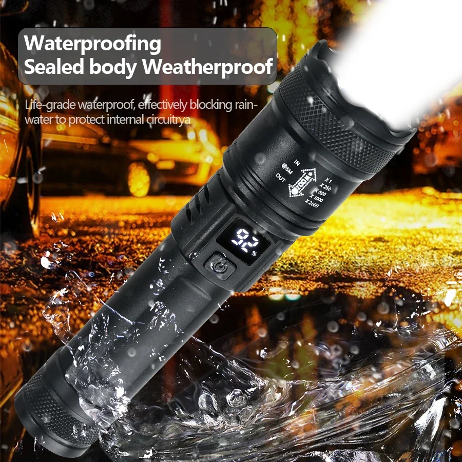 9900LM Powerful LED Flashlight - đánh giá và giá Fish Finder Battery