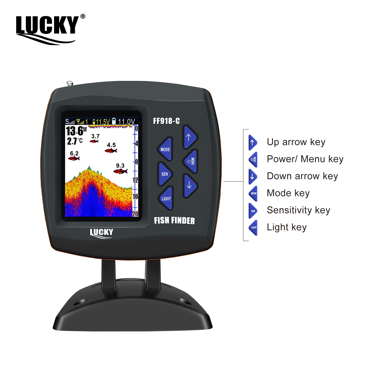 Lucky FF918 Wireless Remote Co - đánh giá và giá Fish Finder Cable