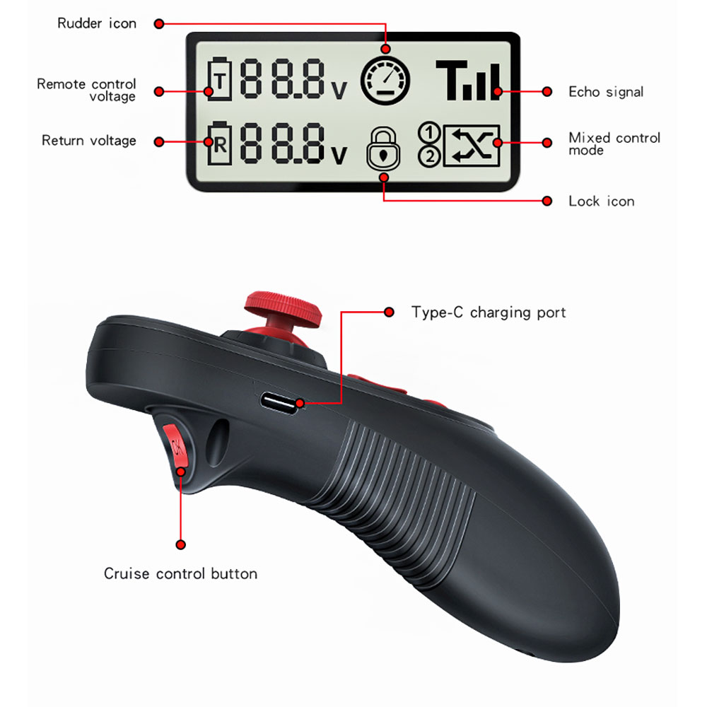 HOTRC DS600 Wireless Remote Co - đánh giá và giá Fish Finder Battery
