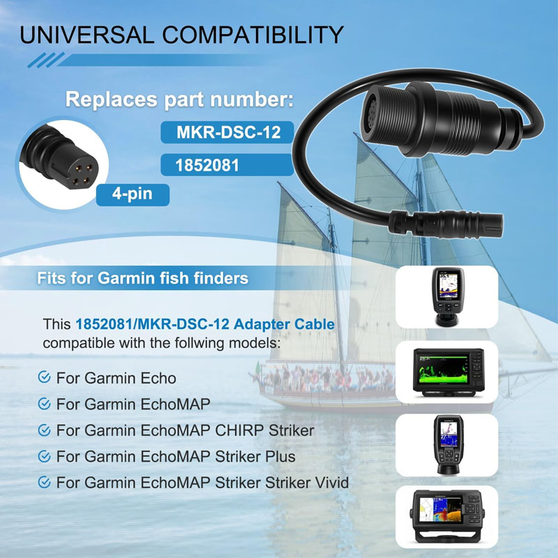 1852081 MKR-DSC-12  4-Pin Fish - đánh giá và giá Fish Finder Cable