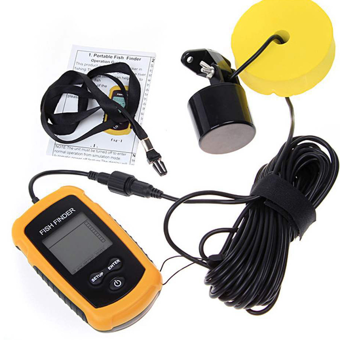 Alarm 100M Portable Sonar Fish - đánh giá và giá Fish Finder Portable