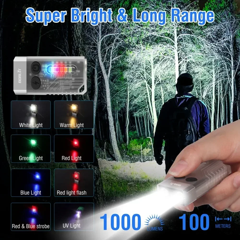 BORUiT V10 Keychain UV LED EDC - đánh giá và giá Fishing Light
