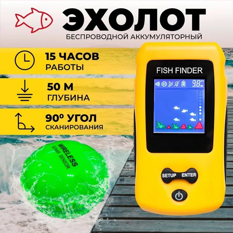 Brand New Colorful Wireless Fi - đánh giá và giá Fish Finder Transducer