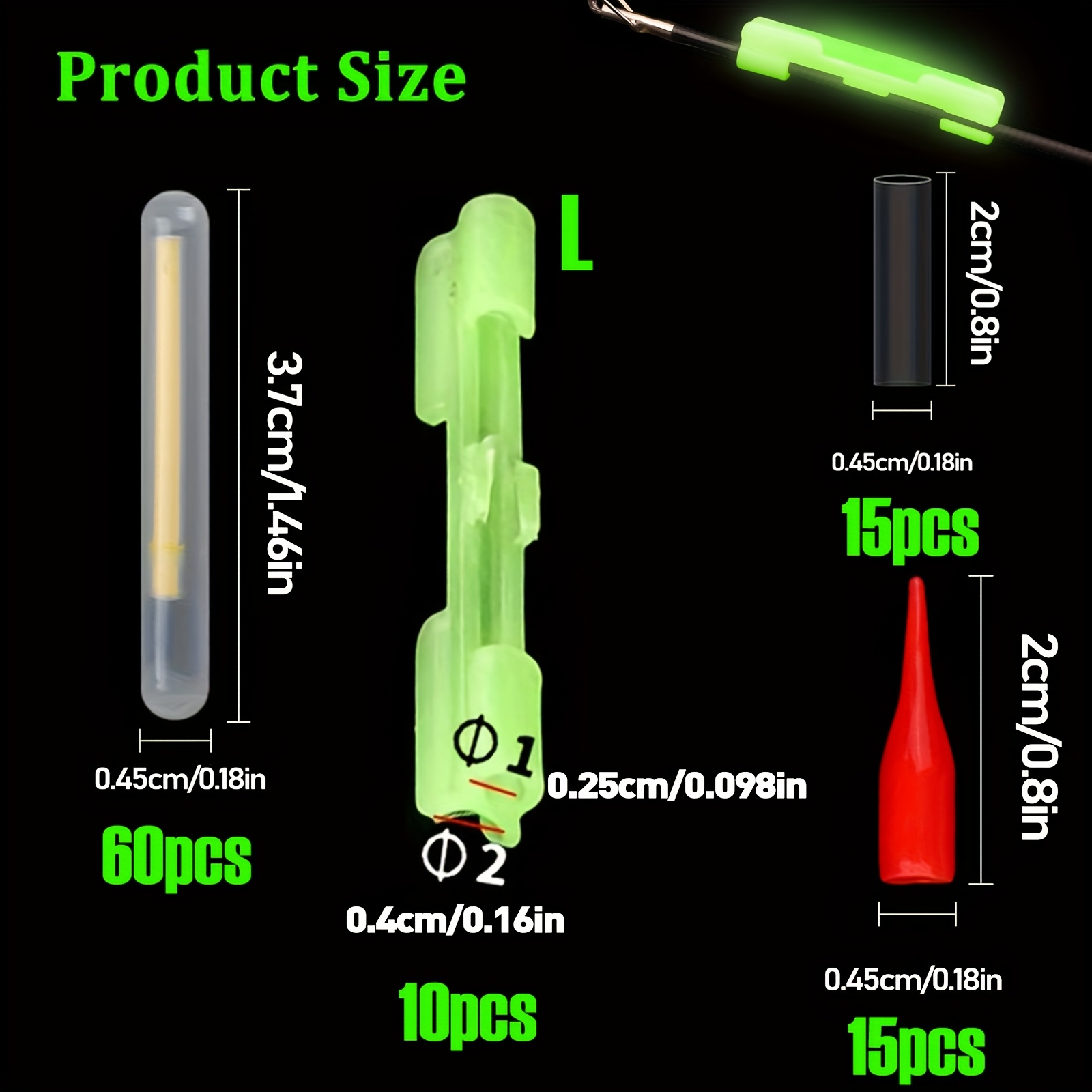 100PCS Fishing Glow Sticks Set - đánh giá và giá Bite Alarm